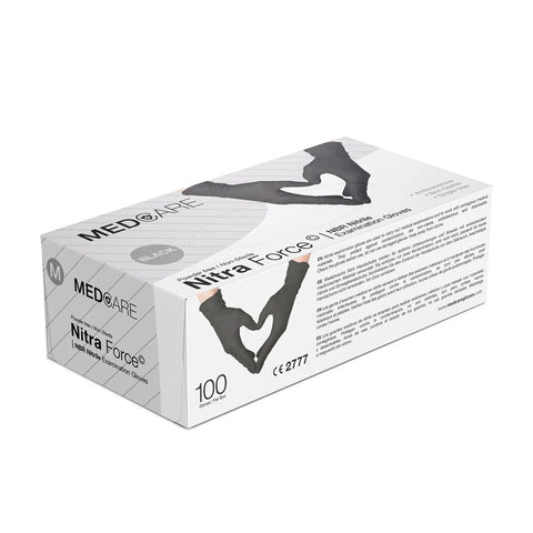 Pack of 100x Nitrile Gloves Disposable Black