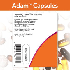 90x Multivitamin Veg Capsules for Men's - Adam NOW Foods