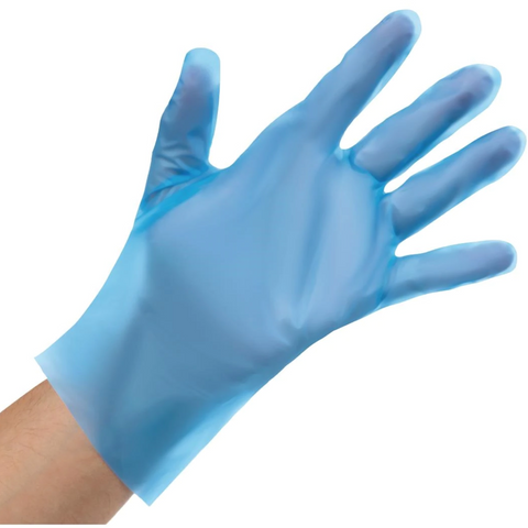 Pack of 200x TPE Blue Disposable Gloves