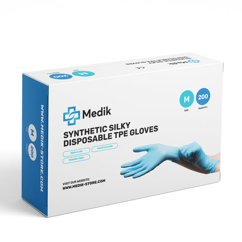 Pack of 200x TPE Blue Disposable Gloves