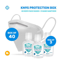 KN95 Protection box: 40x KN95 Masks, 3x Hand Sanitizer 100 ML